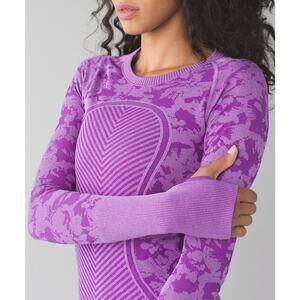 Lululemon Swiftly Tech Long Sleeve Crew | Heathered Purple | SZ 8